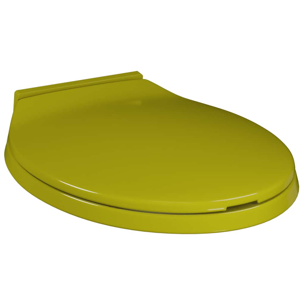 toiletsæde med soft-close oval grøn
