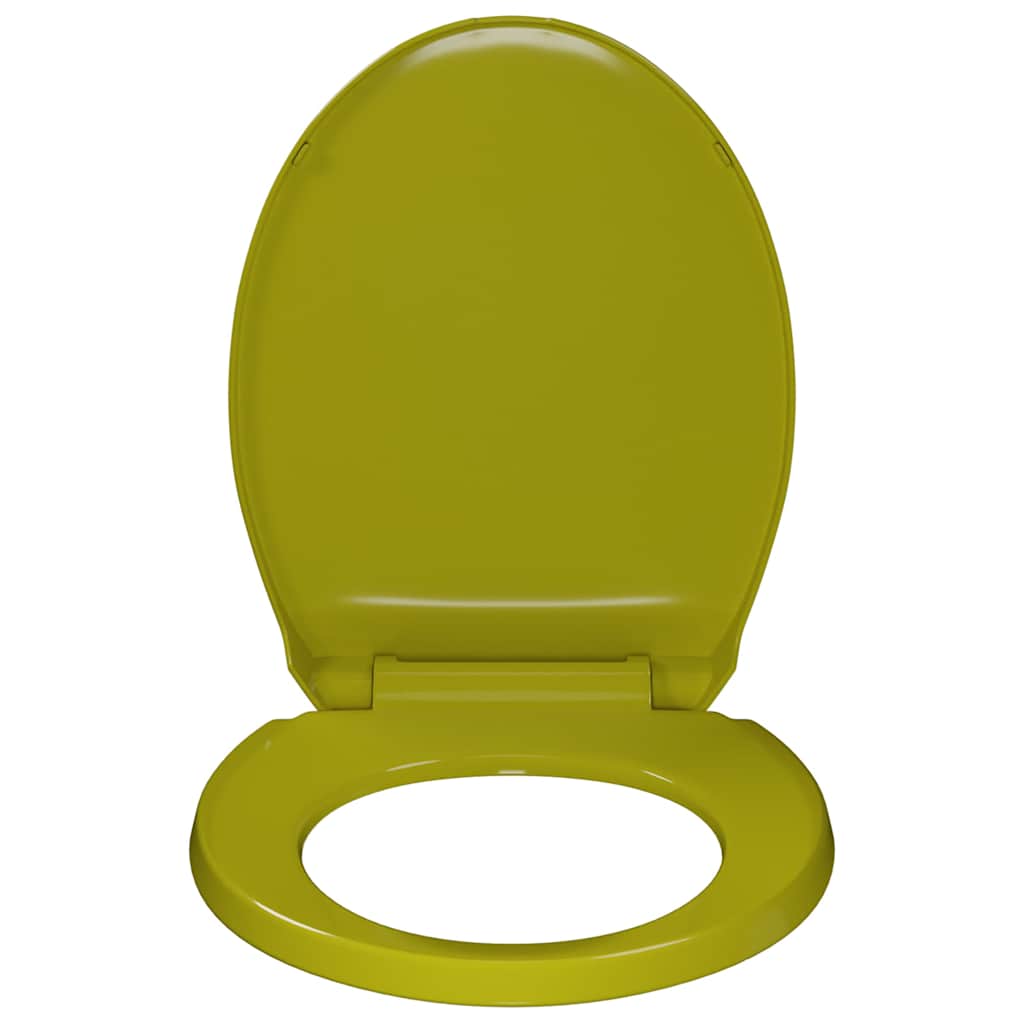 toiletsæde med soft-close oval grøn