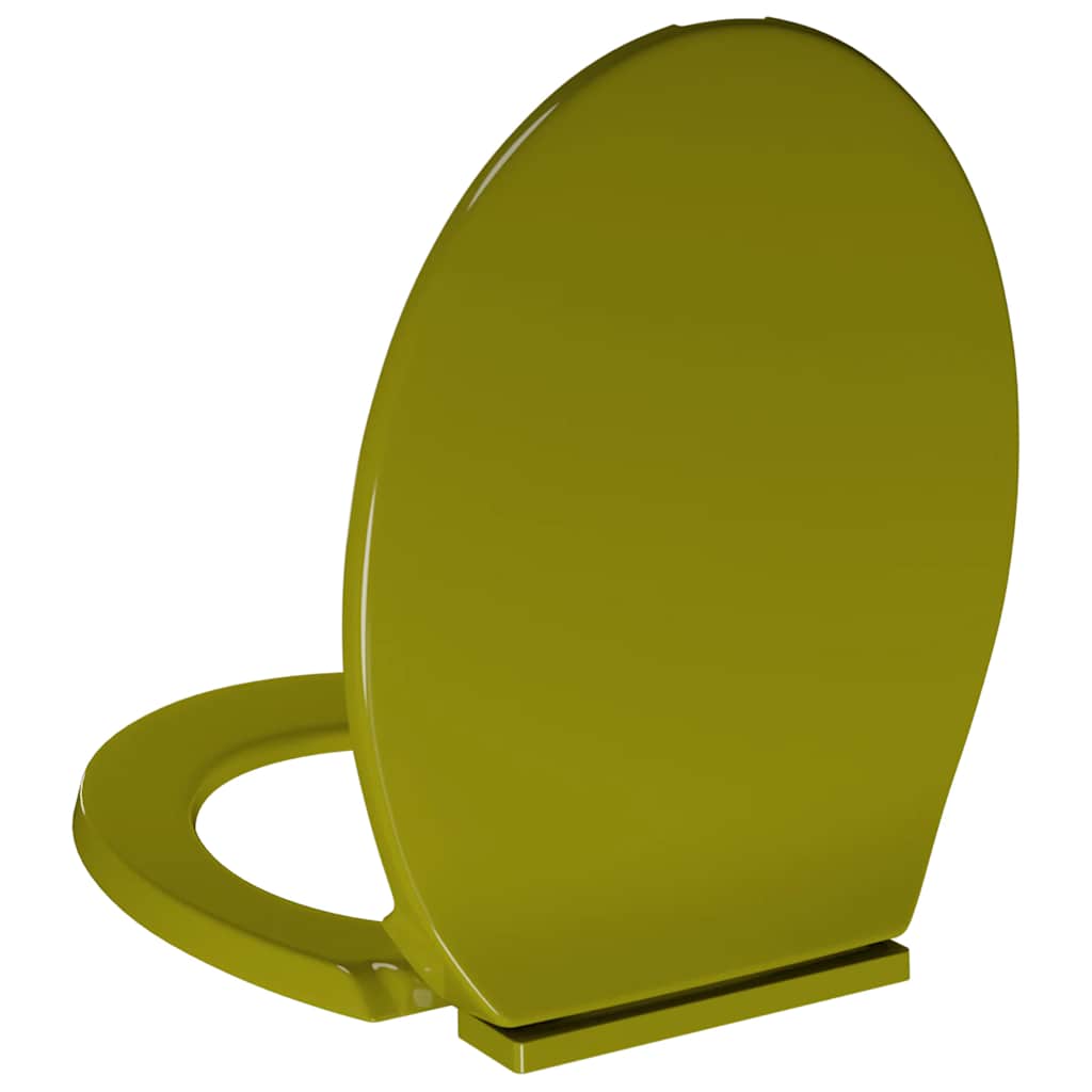toiletsæde med soft-close oval grøn
