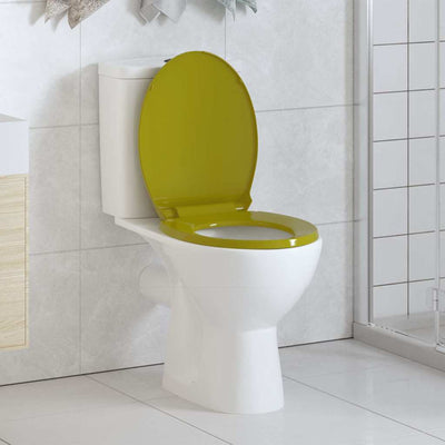 toiletsæde med soft-close oval grøn
