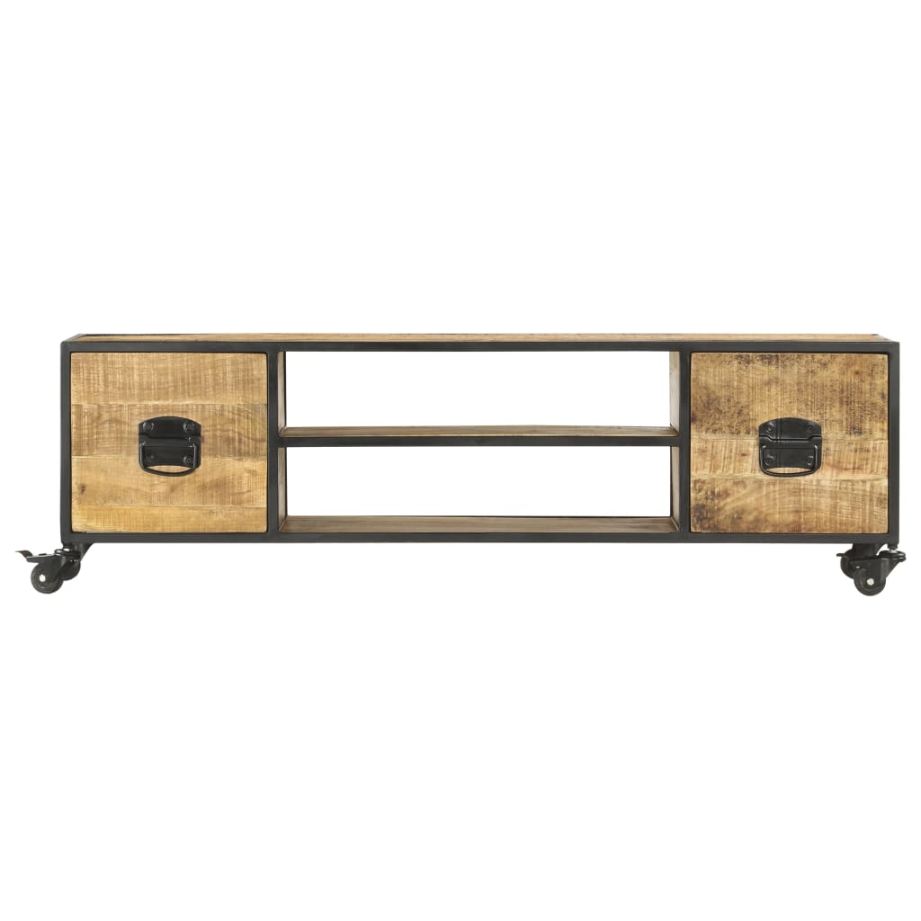 tv-skab 130x30x39 cm massivt mangotræ