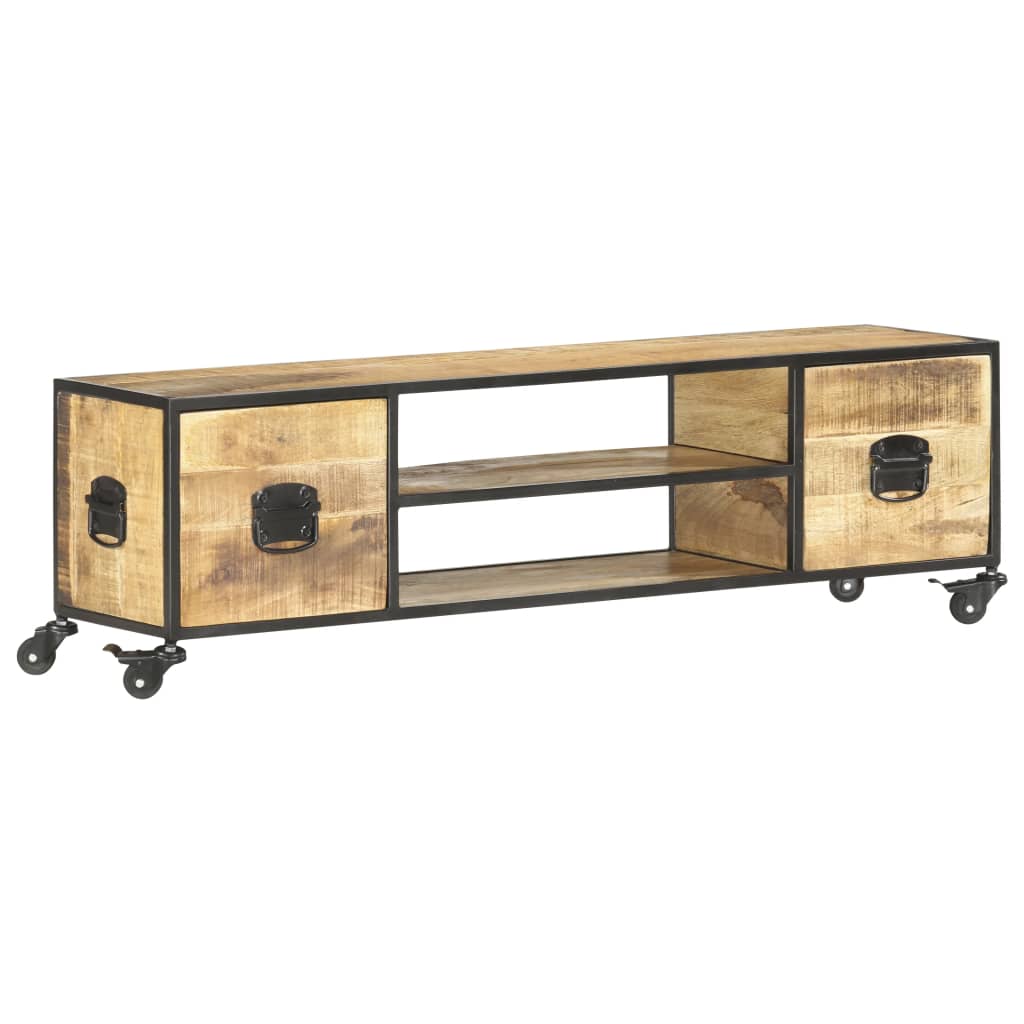 tv-skab 130x30x39 cm massivt mangotræ