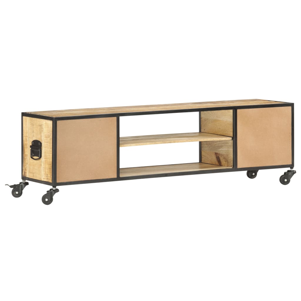 tv-skab 130x30x39 cm massivt mangotræ