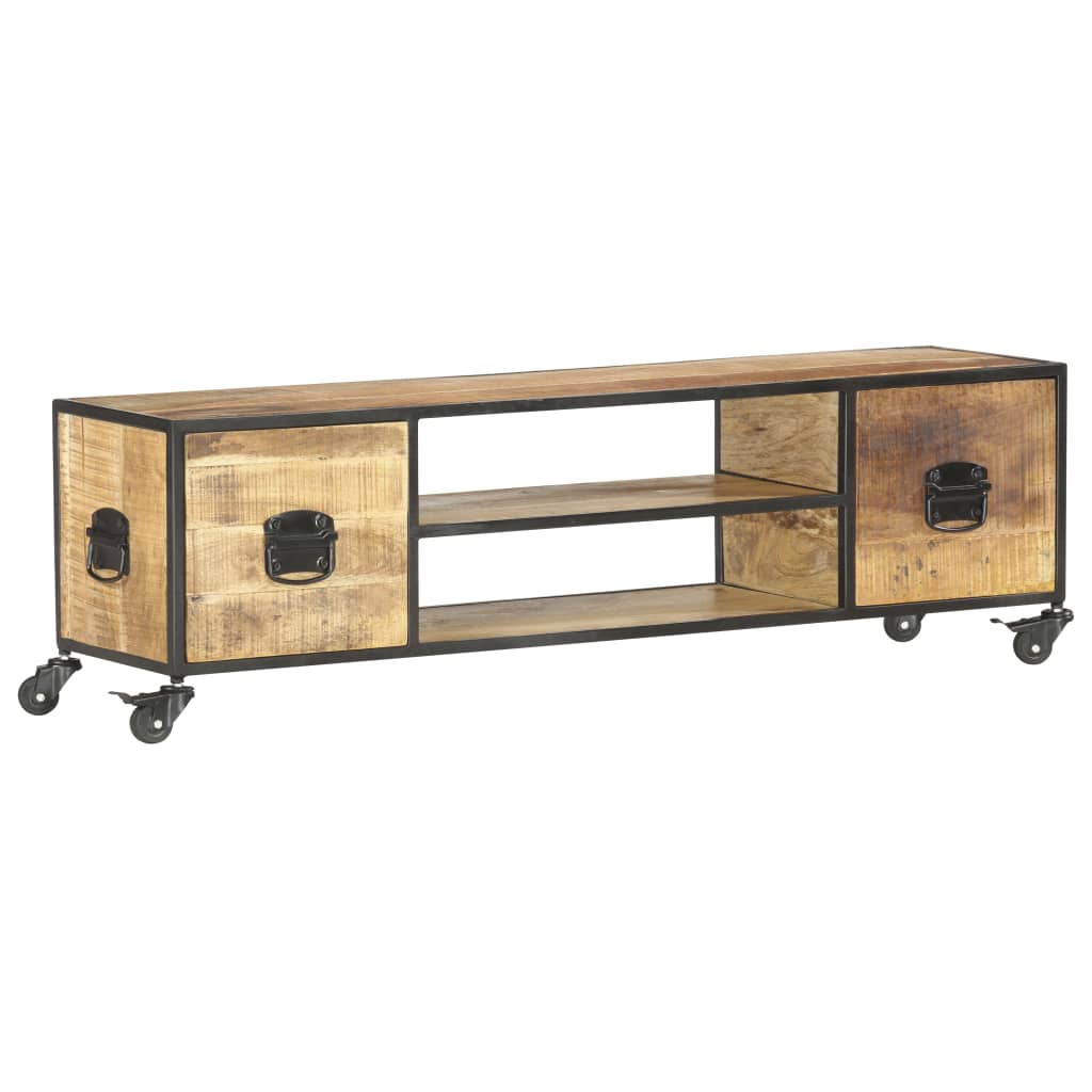 tv-skab 130x30x39 cm massivt mangotræ