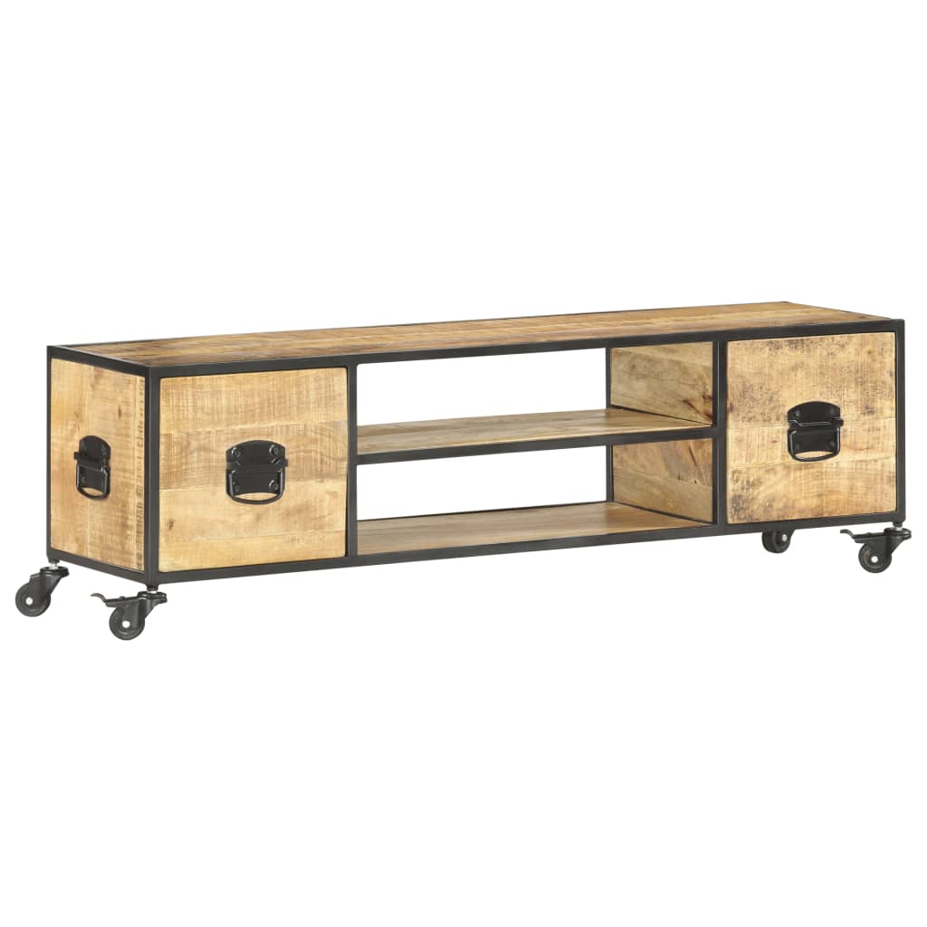 tv-skab 130x30x39 cm massivt mangotræ