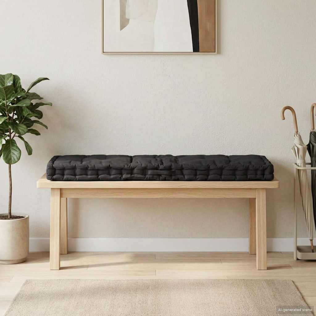 hynde til pallesofa 120x40x7 cm sort