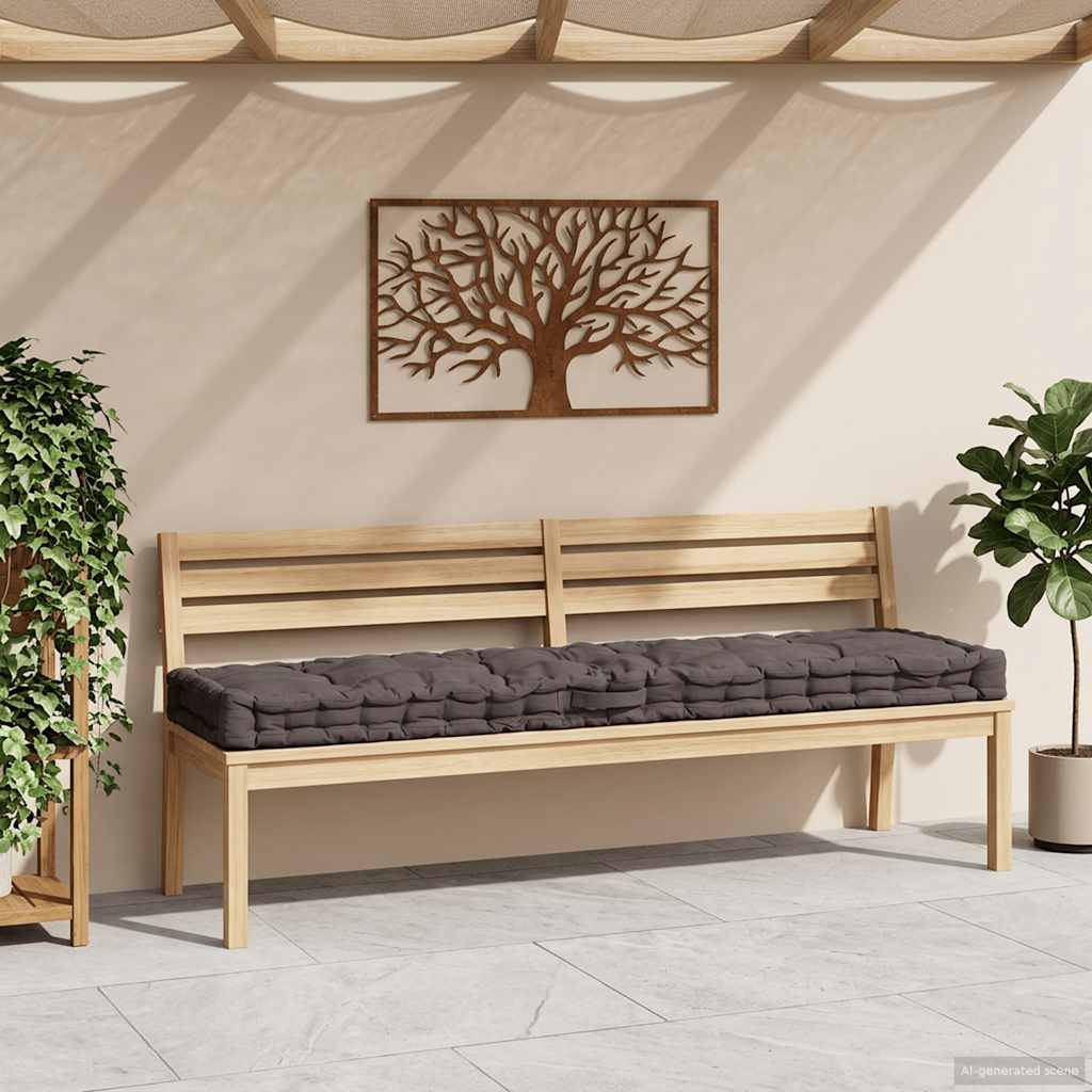 hynde til pallesofa 120x40x7 cm antracitgrå