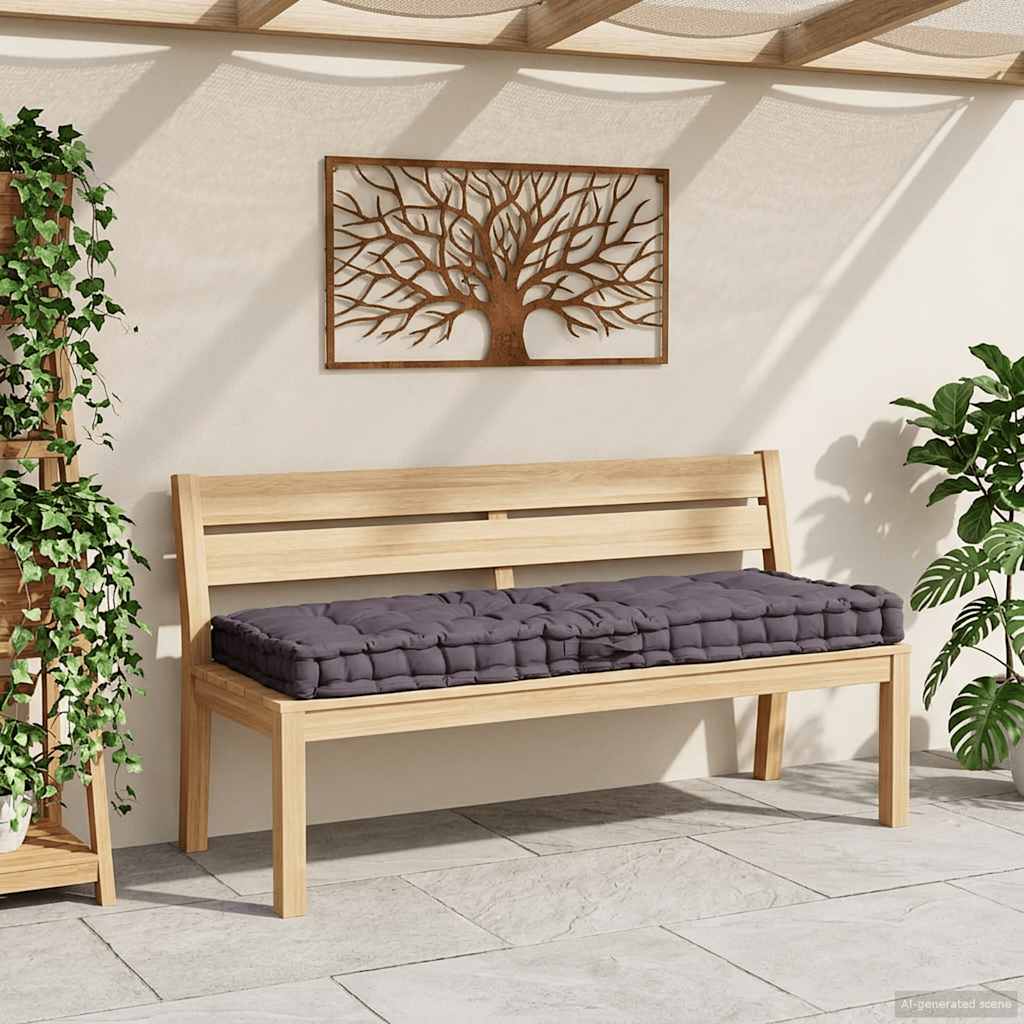hynde til pallesofa 120x80x10 cm antracitgrå