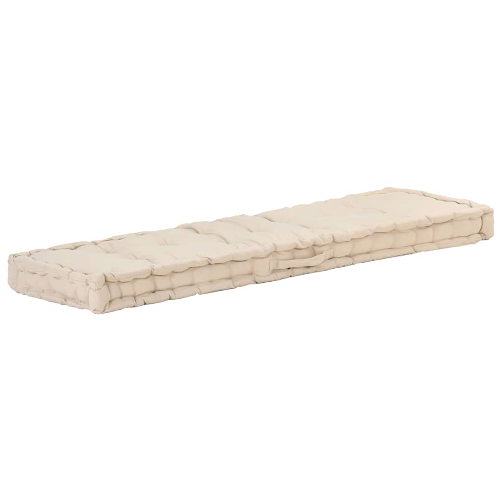 hynde til pallesofa 120x40x7 cm bomuld beige