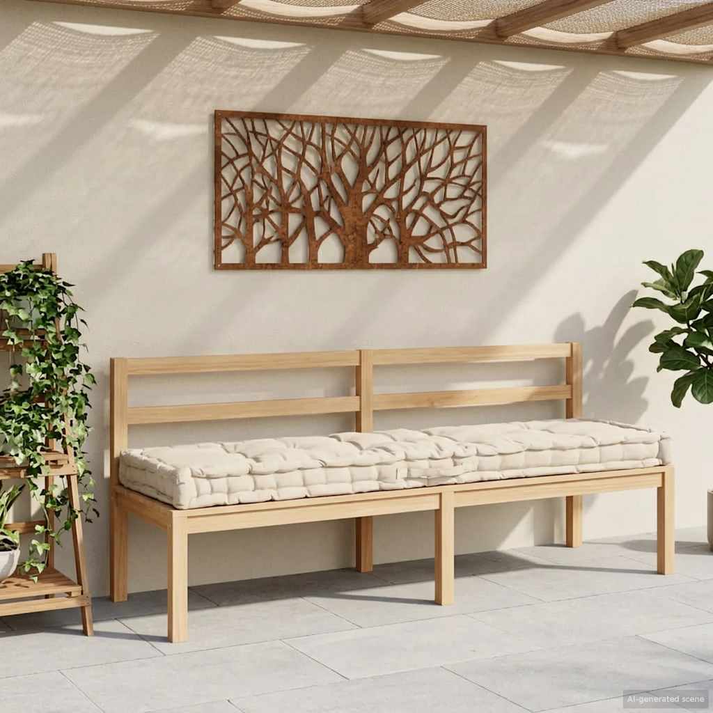 hynde til pallesofa 120x40x7 cm bomuld beige