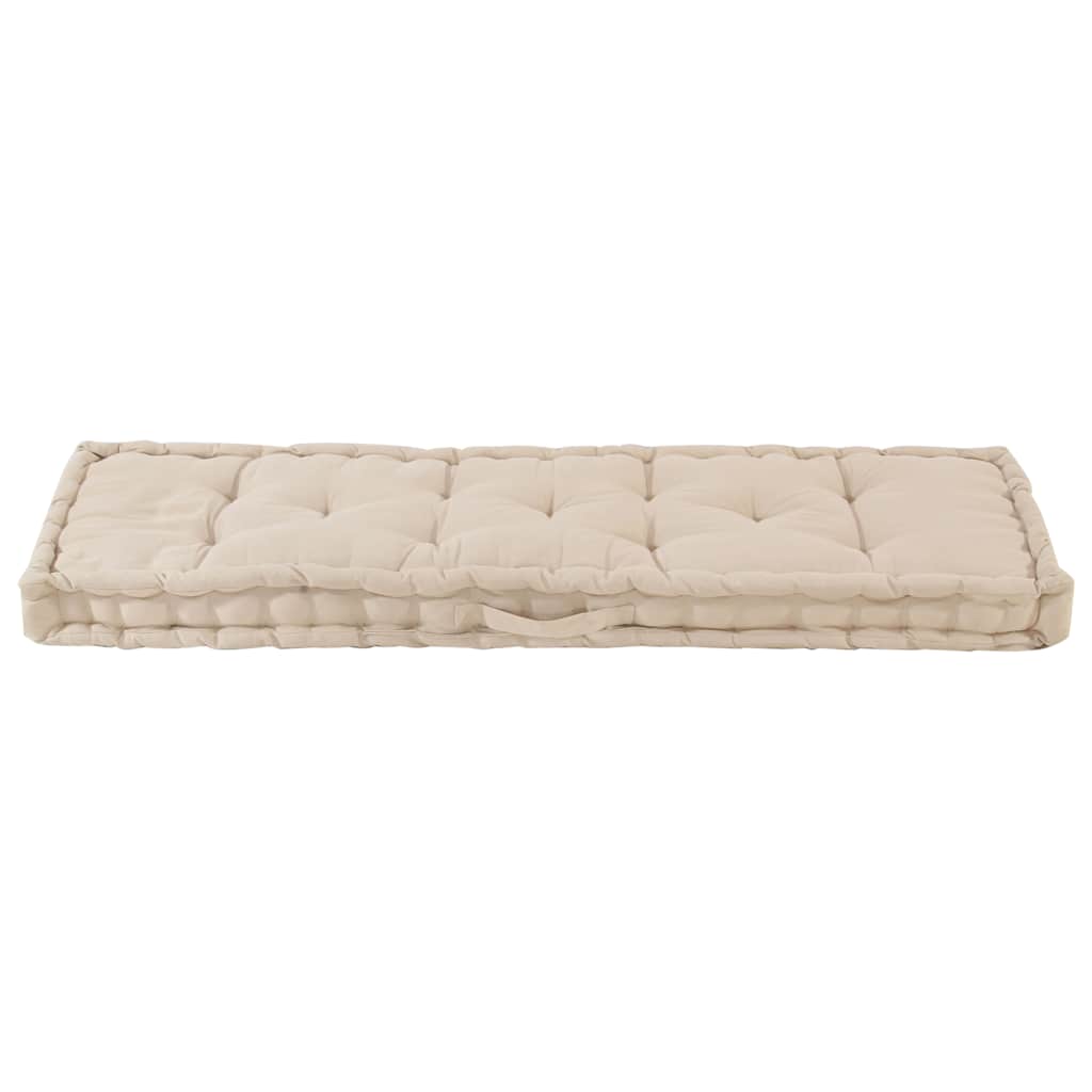 hynde til pallesofa 120x40x7 cm bomuld beige