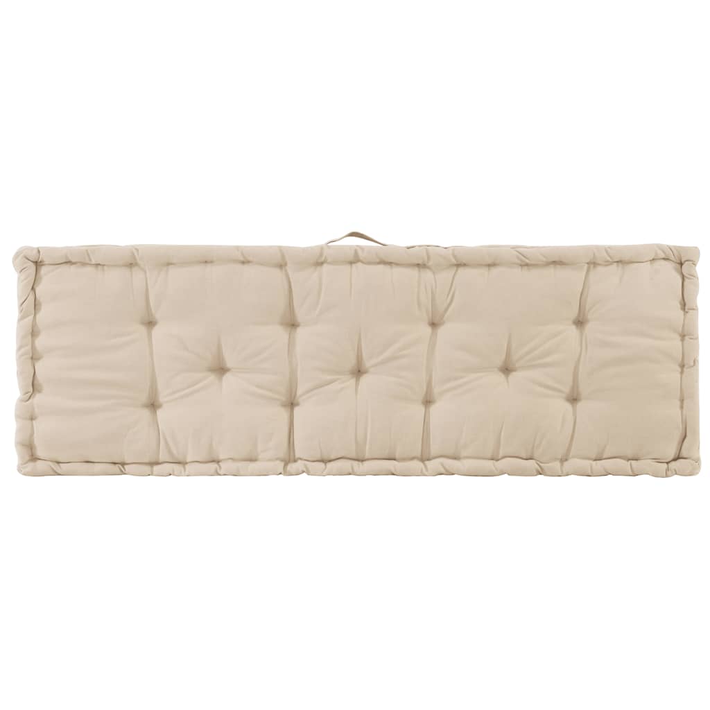 hynde til pallesofa 120x40x7 cm bomuld beige