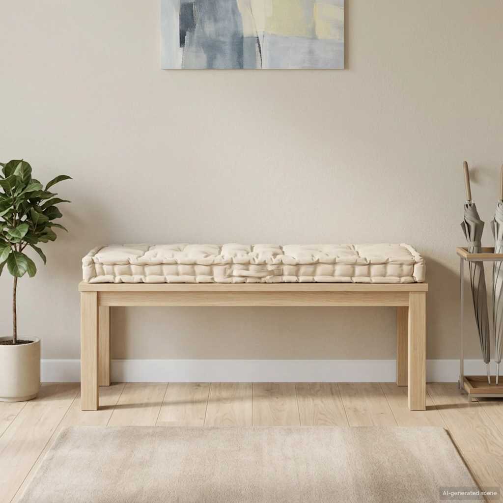 hynde til pallesofa 120x40x7 cm bomuld beige