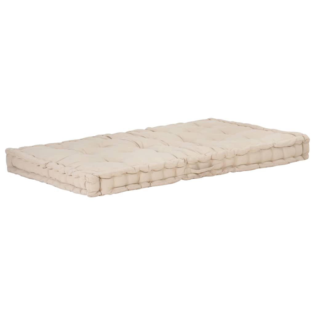 hynde til pallesofa 120x80x10 cm bomuld beige