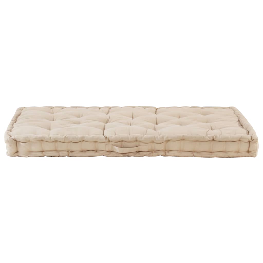 hynde til pallesofa 120x80x10 cm bomuld beige