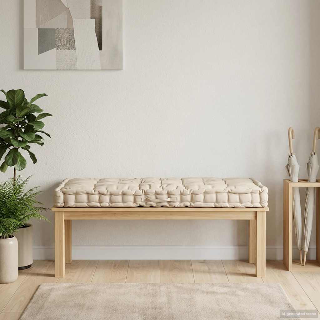 hynde til pallesofa 120x80x10 cm bomuld beige