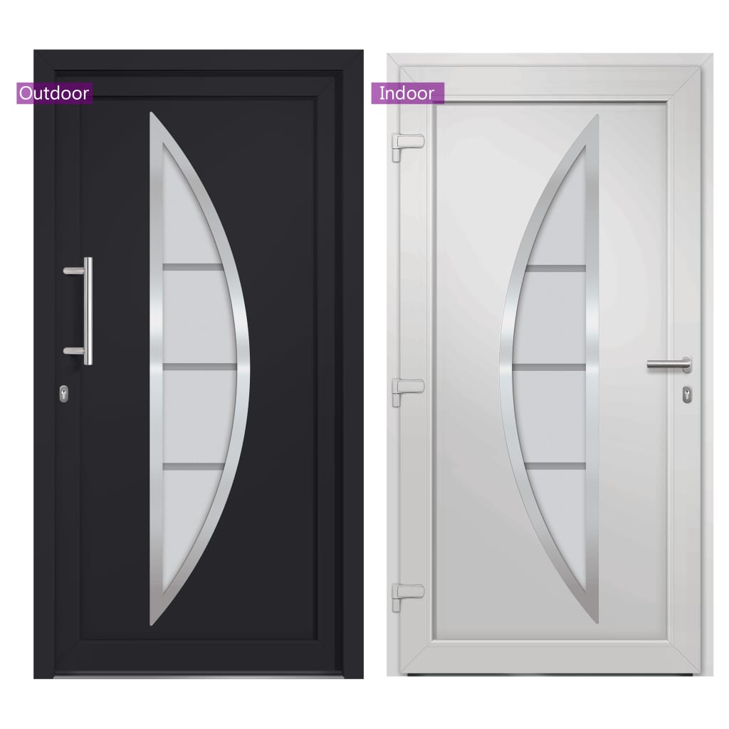 hoveddør 98x208 cm antracitgrå