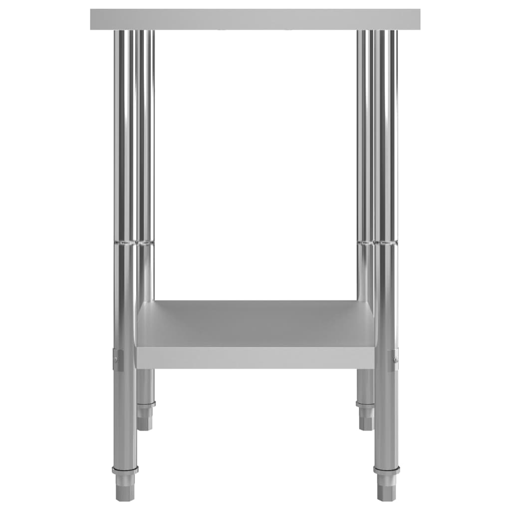 arbejdsbord til køkken 60x60x85 cm rustfrit stål
