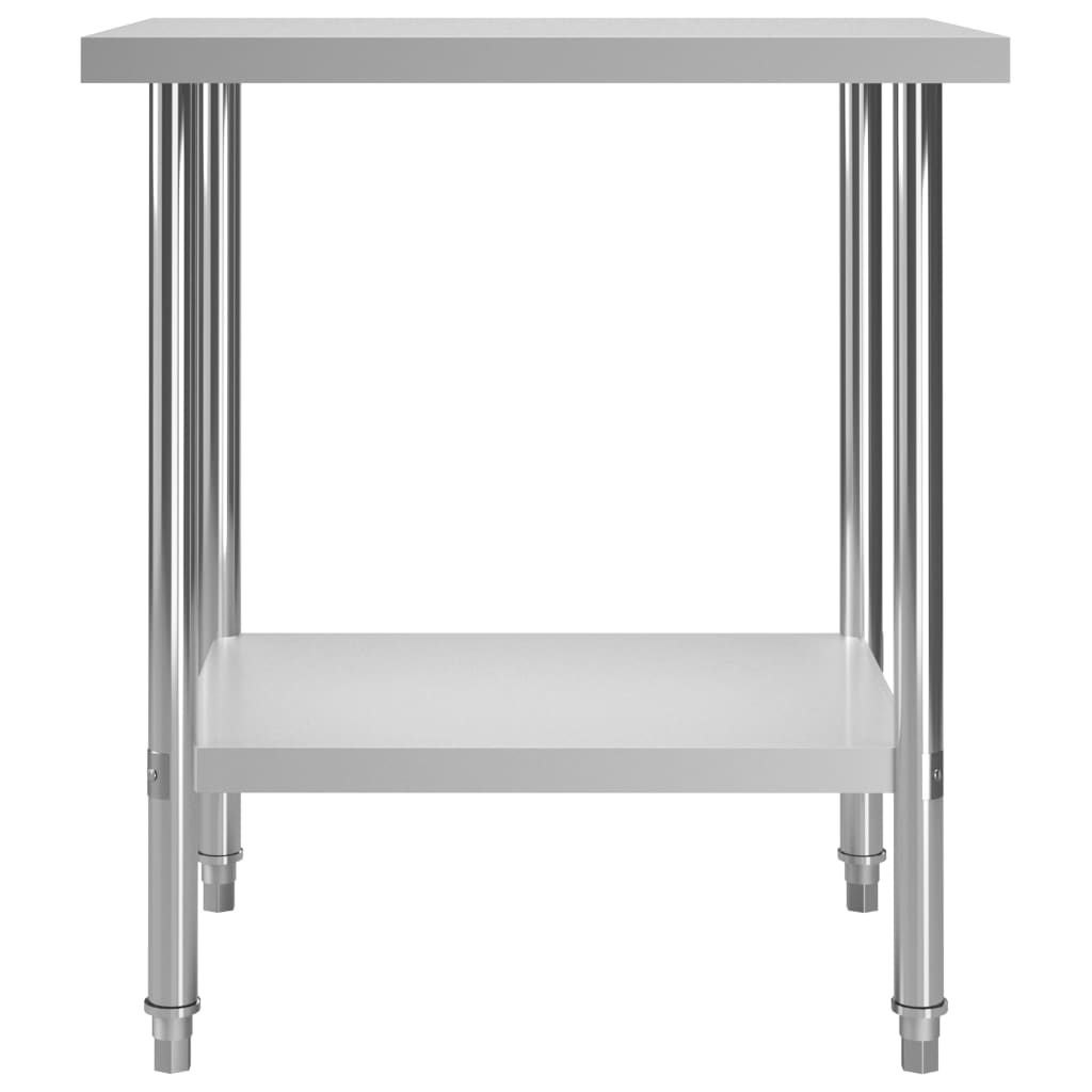 arbejdsbord til køkken 80x60x85 cm rustfrit stål
