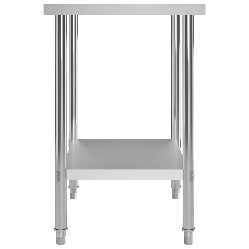 arbejdsbord til køkken 80x60x85 cm rustfrit stål
