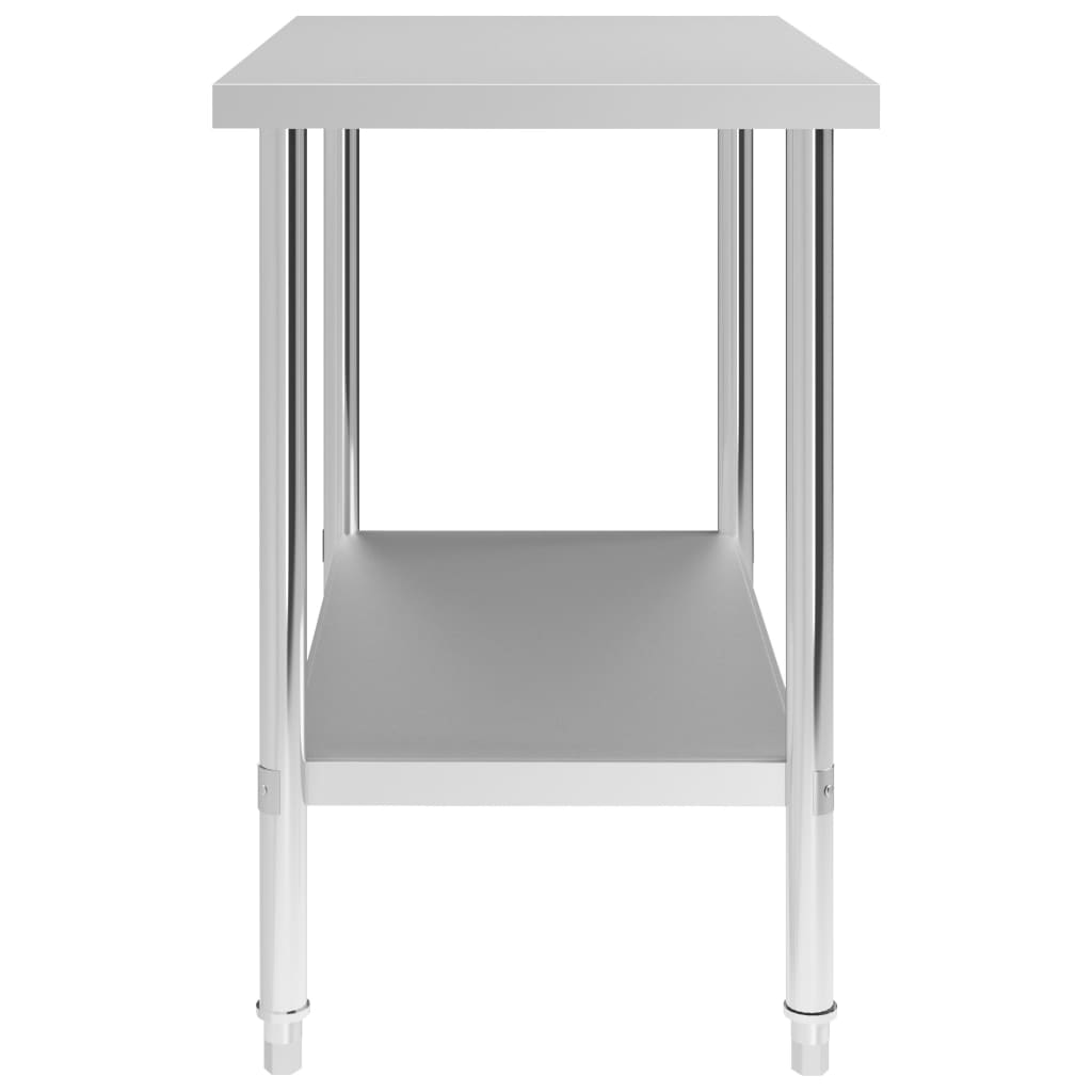 arbejdsbord til køkken 100x60x85 cm rustfrit stål