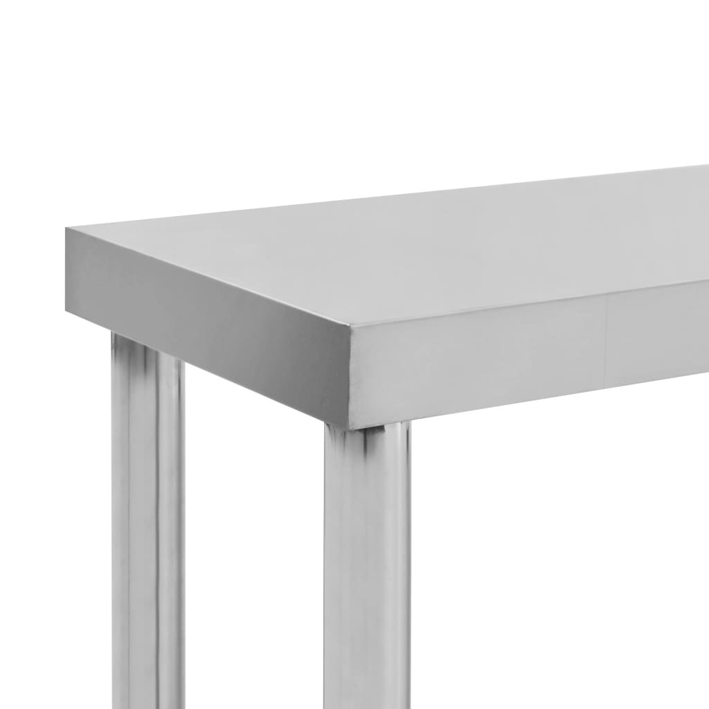 tophylde i 2 niveauer til arbejdsbord 120x30x65 cm rustfrit stål