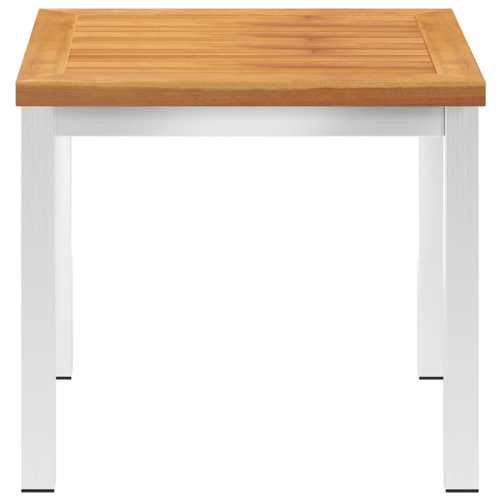 havebord 45x45x38 cm massivt akacietræ og rustfrit stål