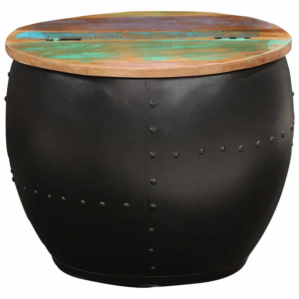 sofabord 53x43 cm massivt genbrugstræ