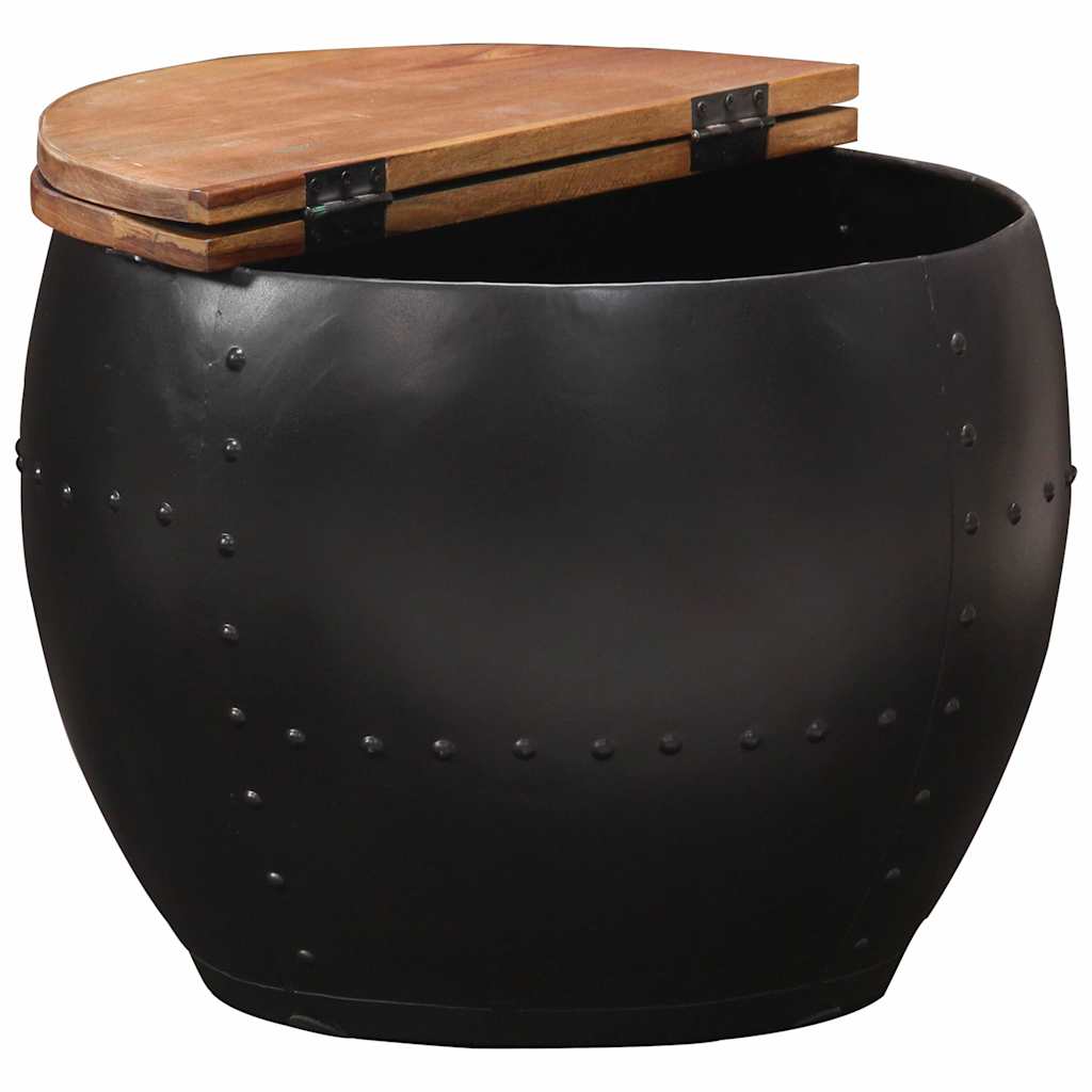 sofabord 53x43 cm massivt genbrugstræ