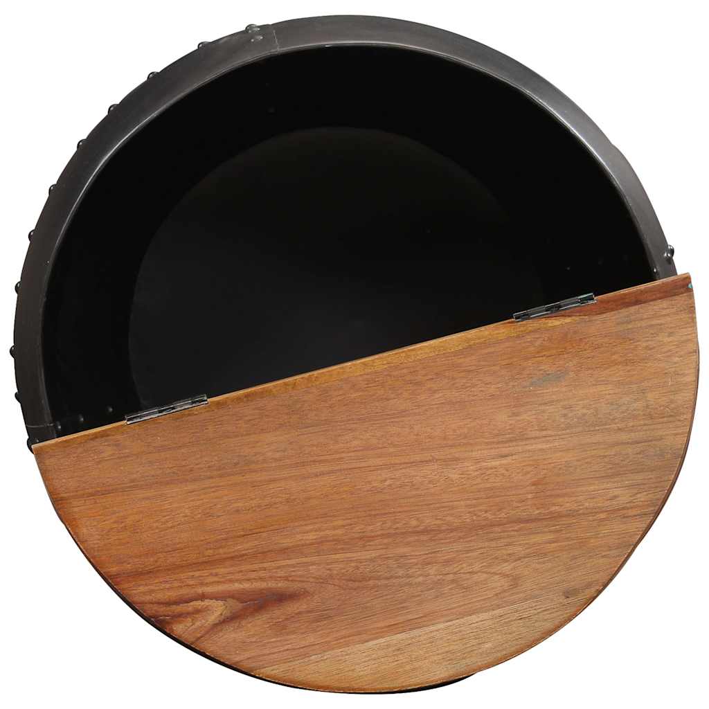 sofabord 53x43 cm massivt genbrugstræ