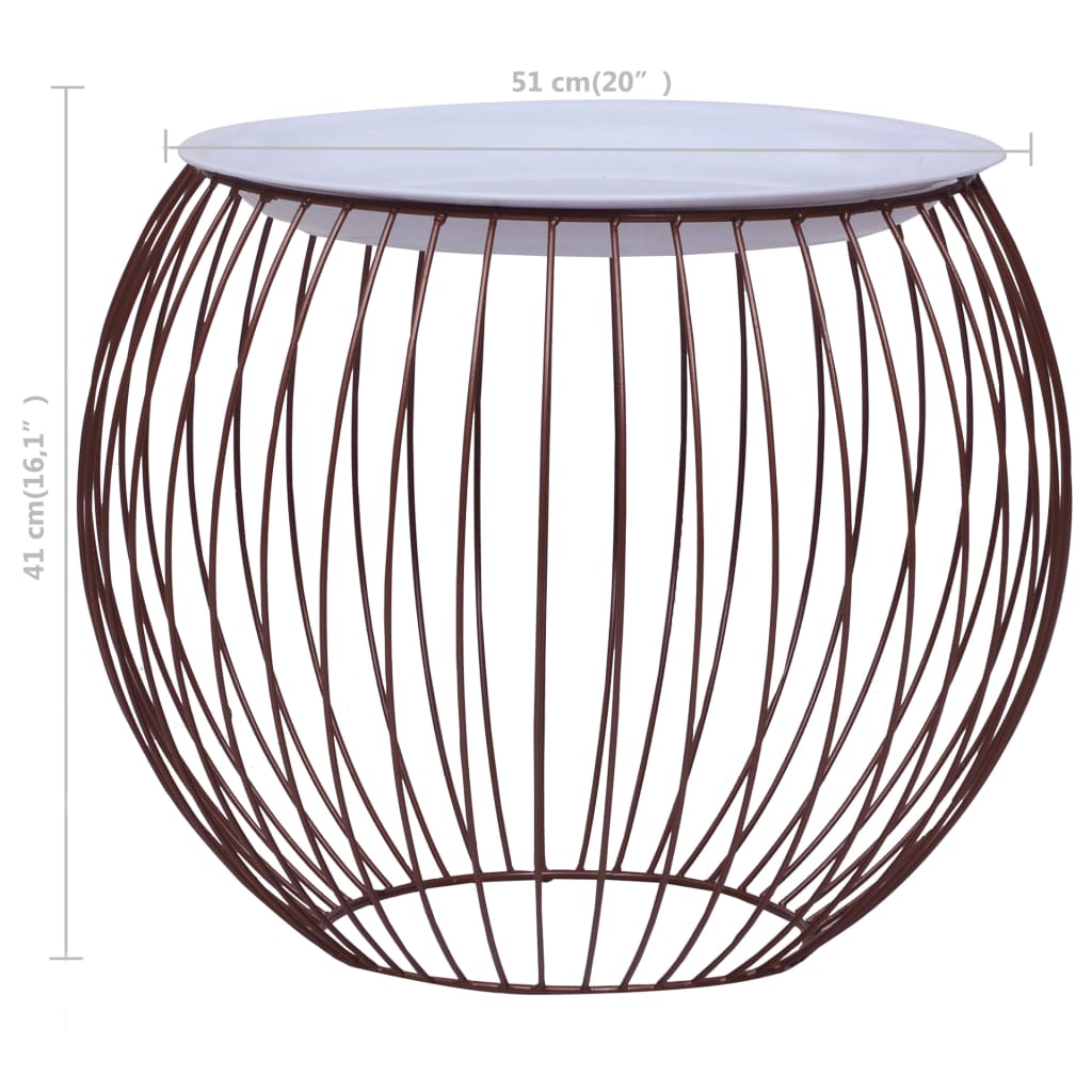 sofabord Ø 51 cm guldfarvet
