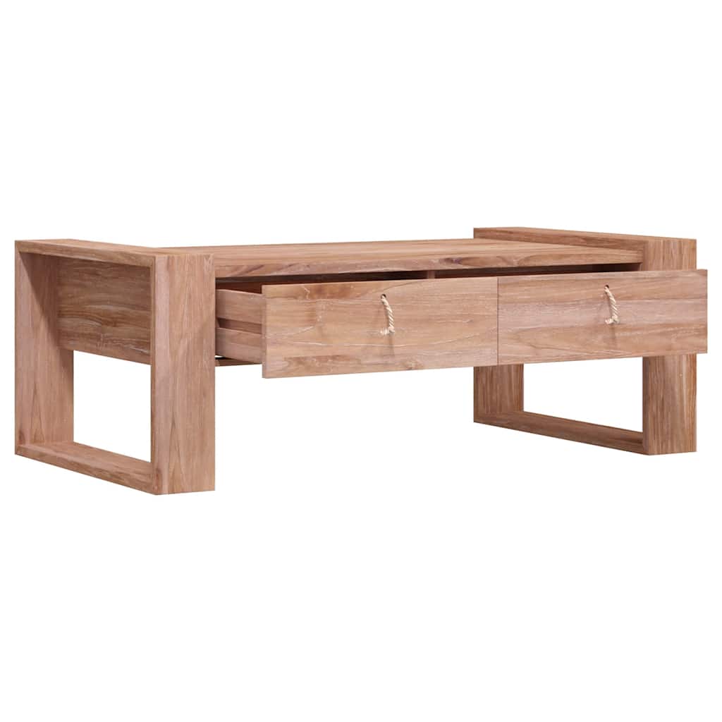 sofabord 110x60x40 cm massivt teaktræ