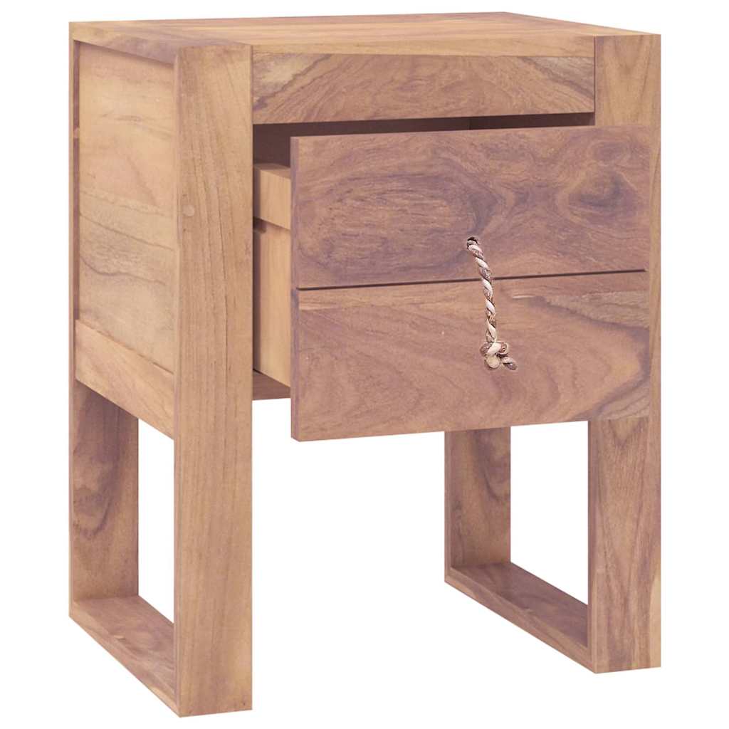 sengebord 40x30x50 cm massivt teaktræ