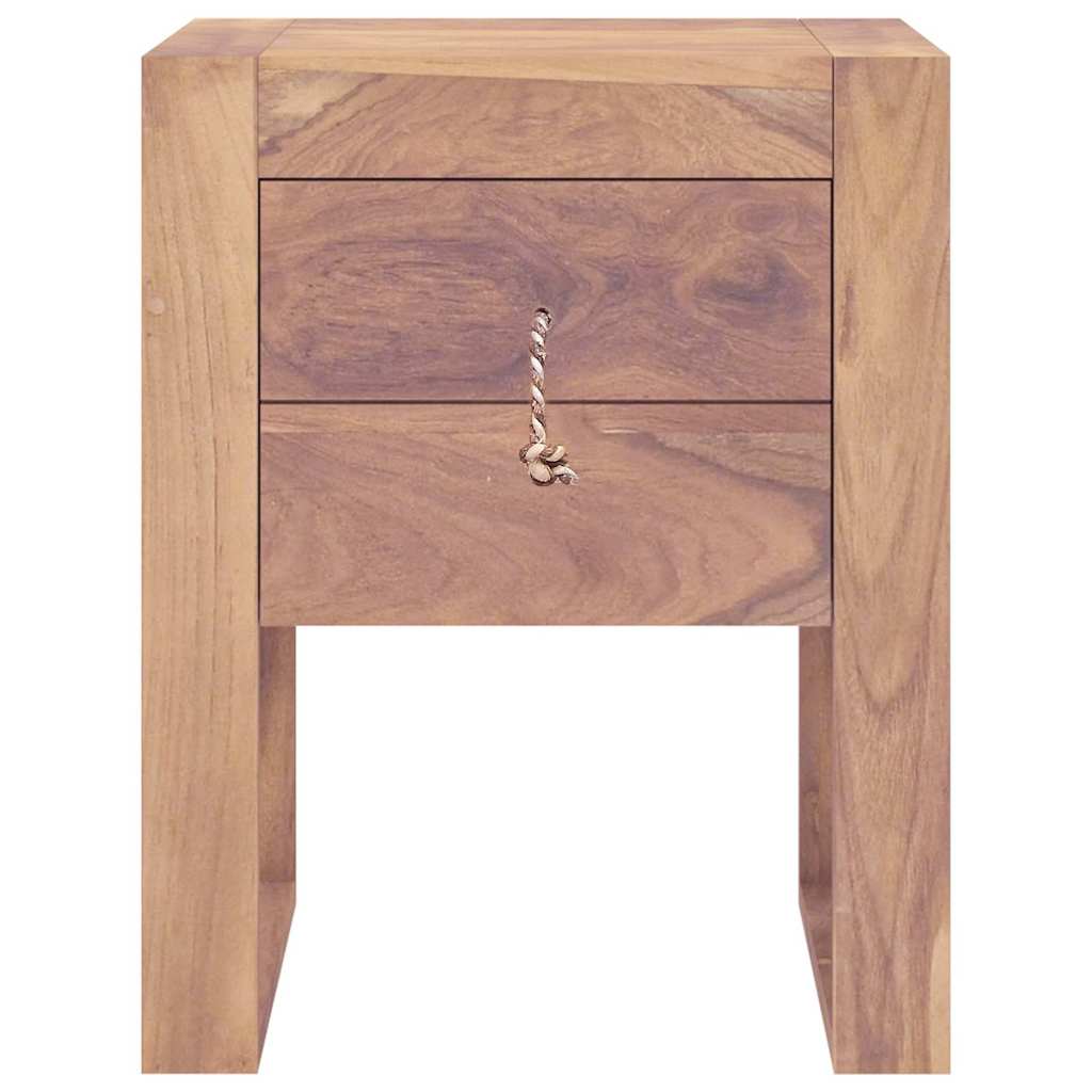 sengebord 40x30x50 cm massivt teaktræ