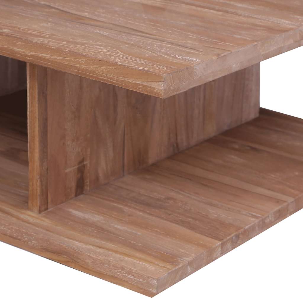 sofabord 70x70x30 cm massivt teaktræ