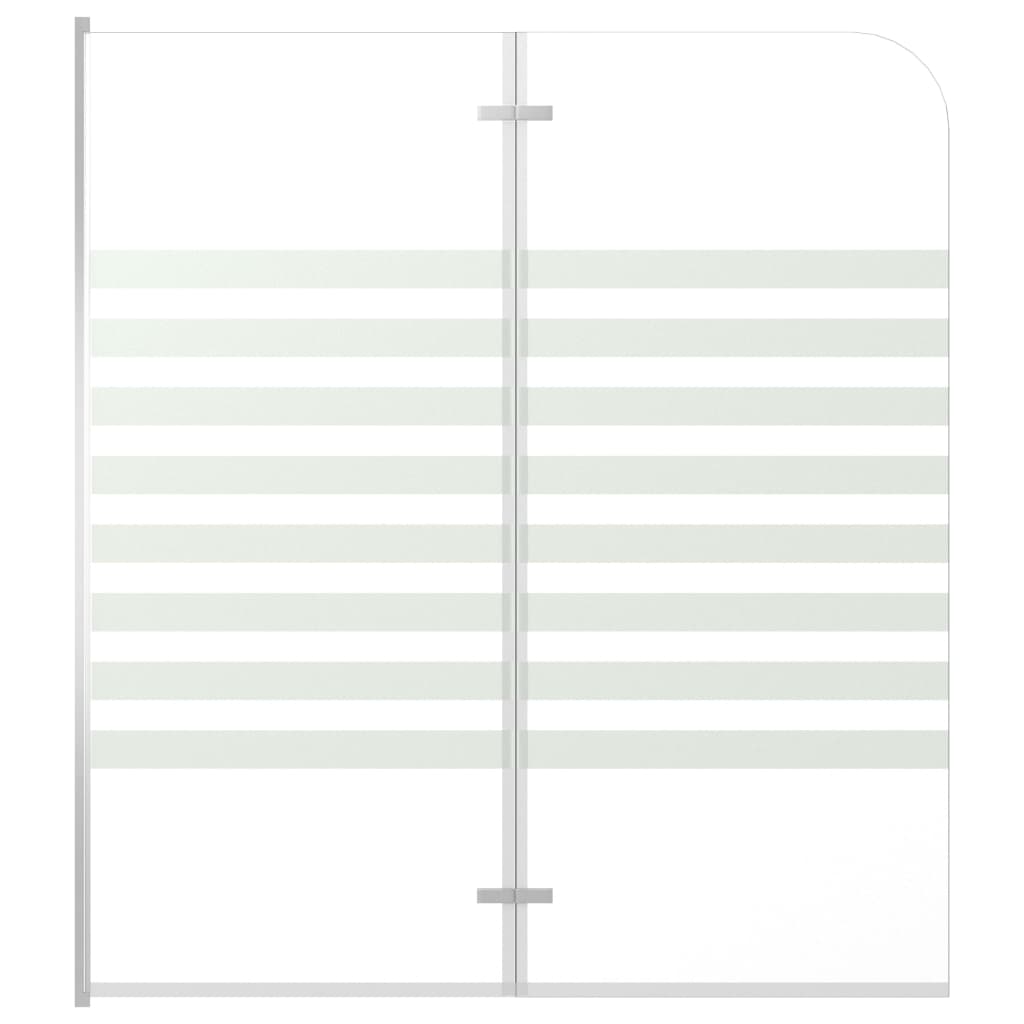 brusevæg til badekar 120x140 cm hærdet glas stribet