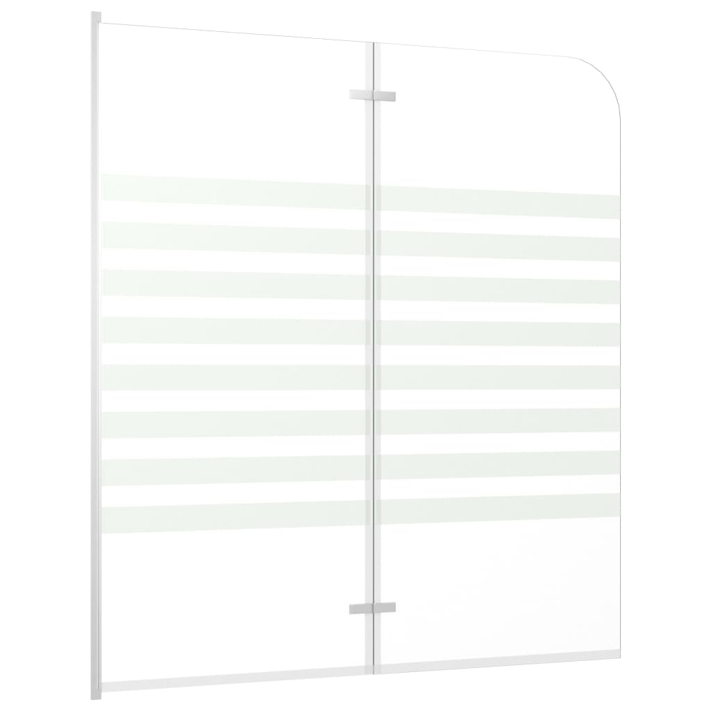 brusevæg til badekar 120x140 cm hærdet glas stribet