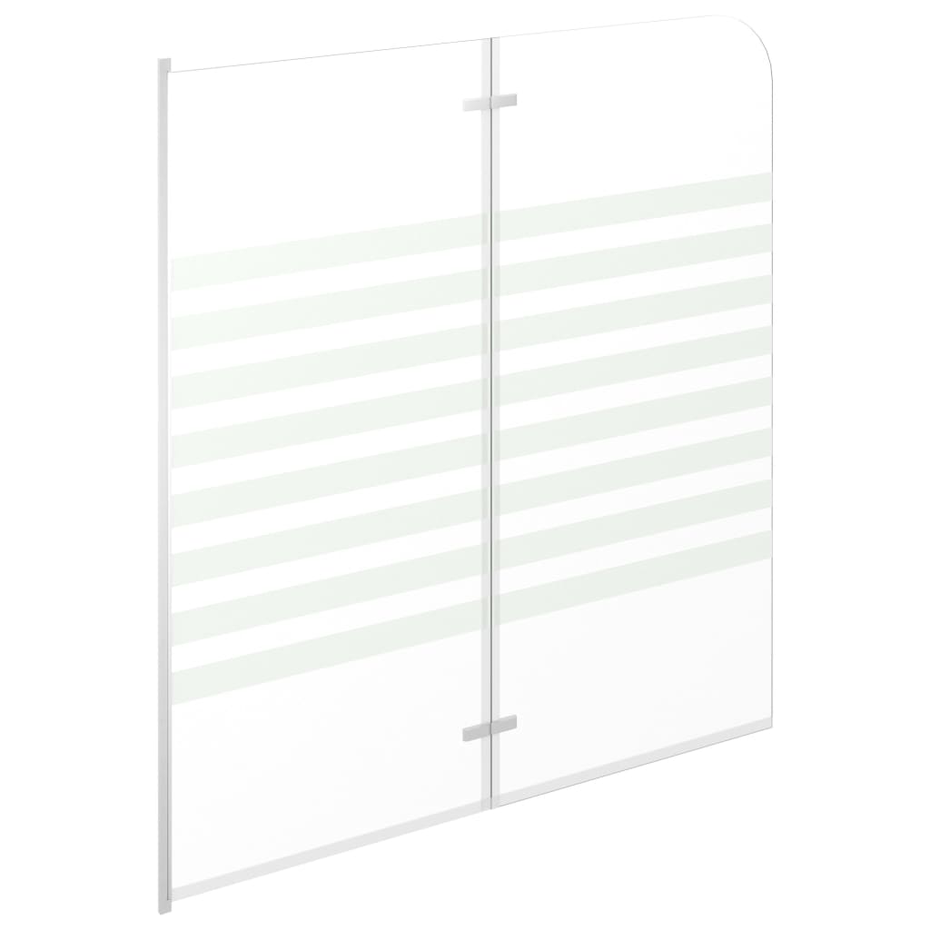 brusevæg til badekar 120x140 cm hærdet glas stribet