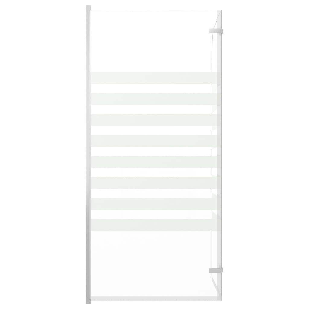brusevæg til badekar 120x140 cm hærdet glas stribet
