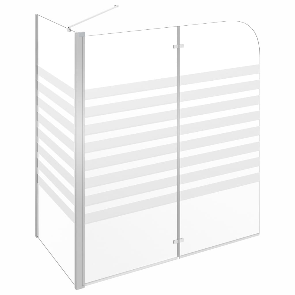brusevæg 120x68x130 cm hærdet glas stribet