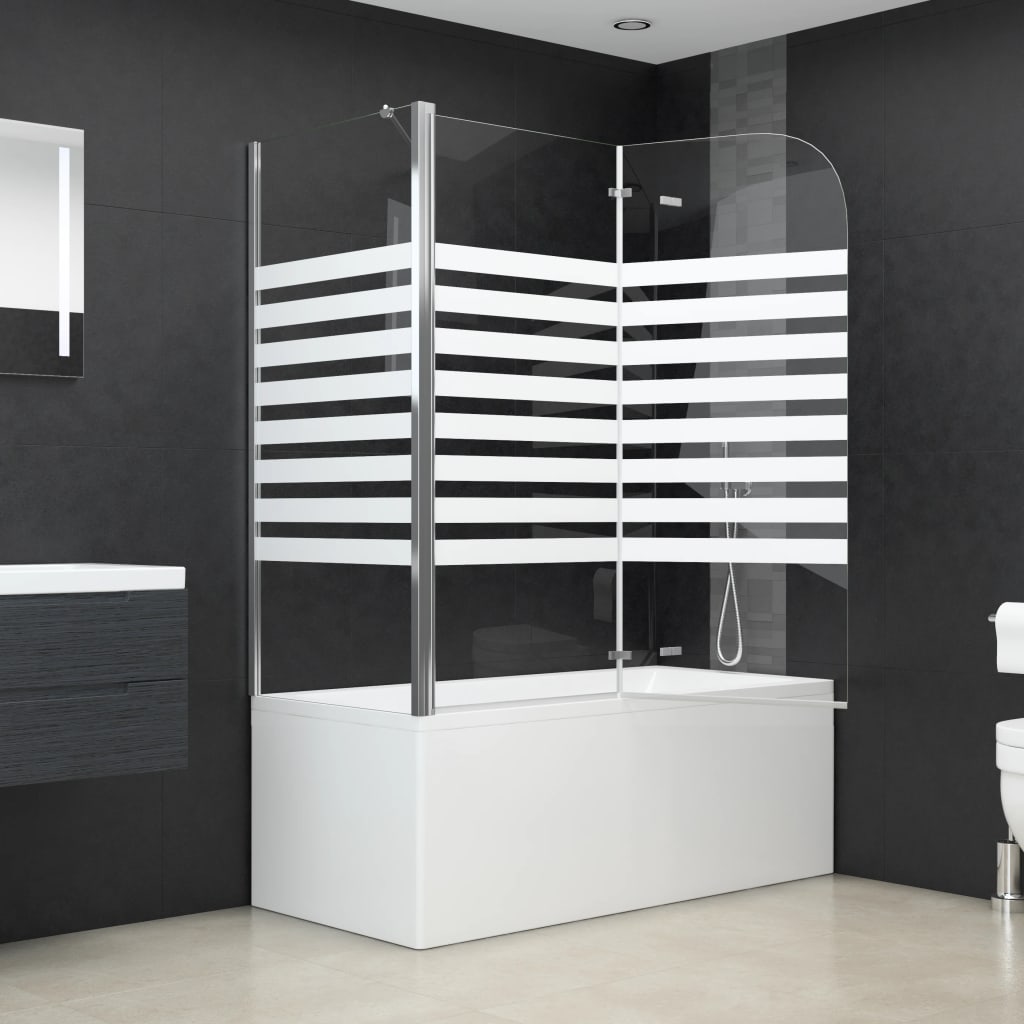 brusevæg 120x68x130 cm hærdet glas stribet