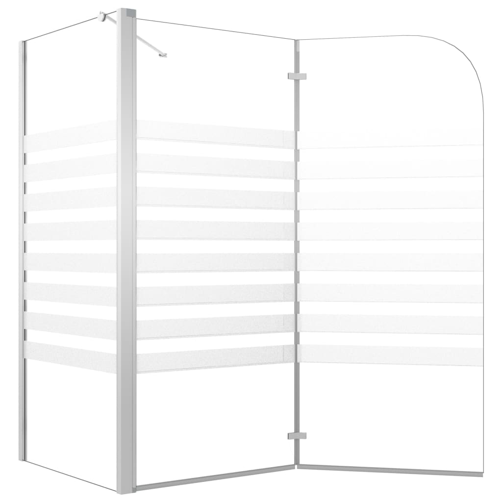 brusevæg 120x68x130 cm hærdet glas stribet