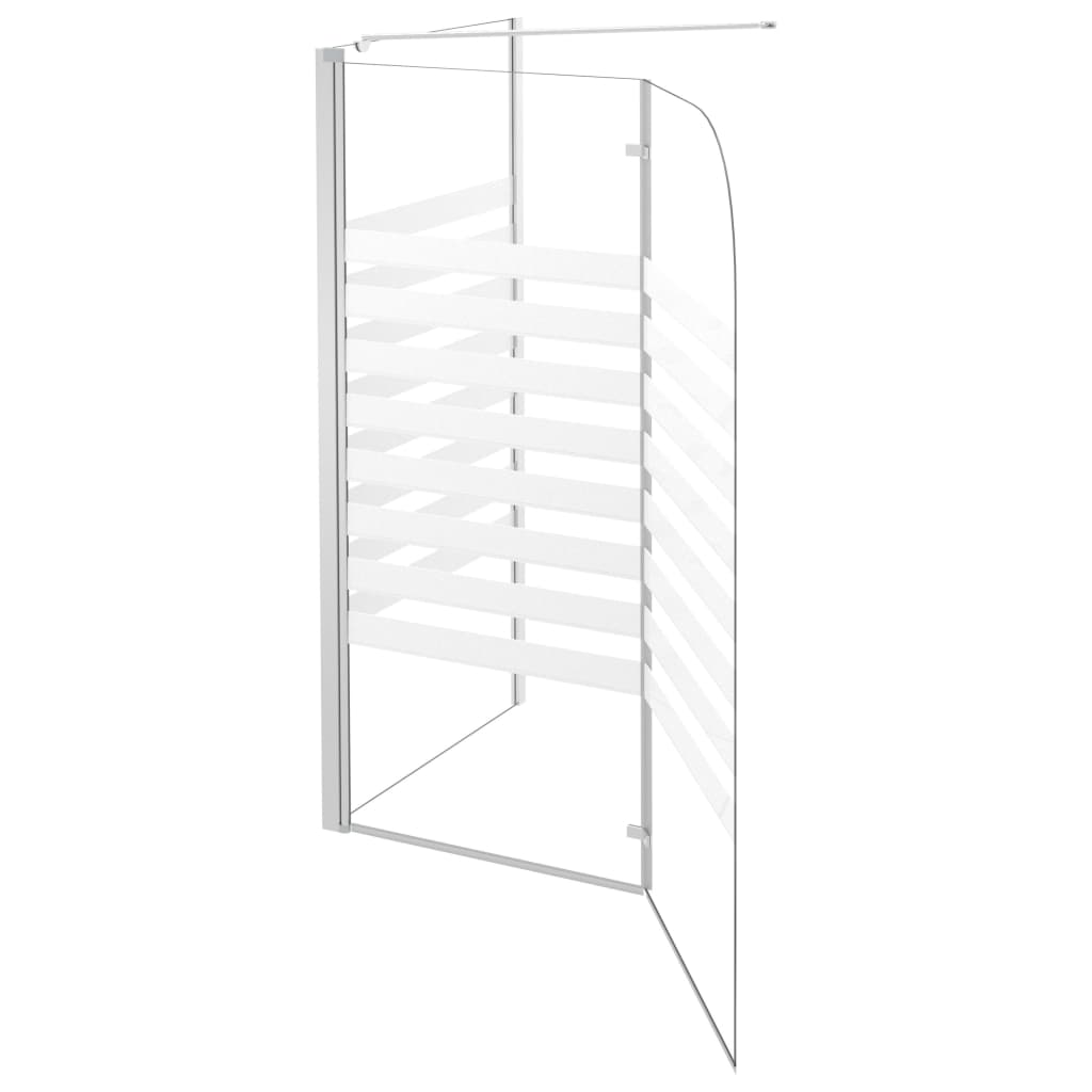 brusevæg 120x68x130 cm hærdet glas stribet