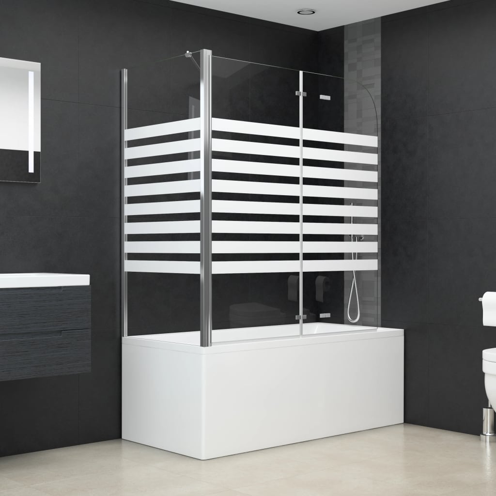brusevæg 120x68x130 cm hærdet glas stribet