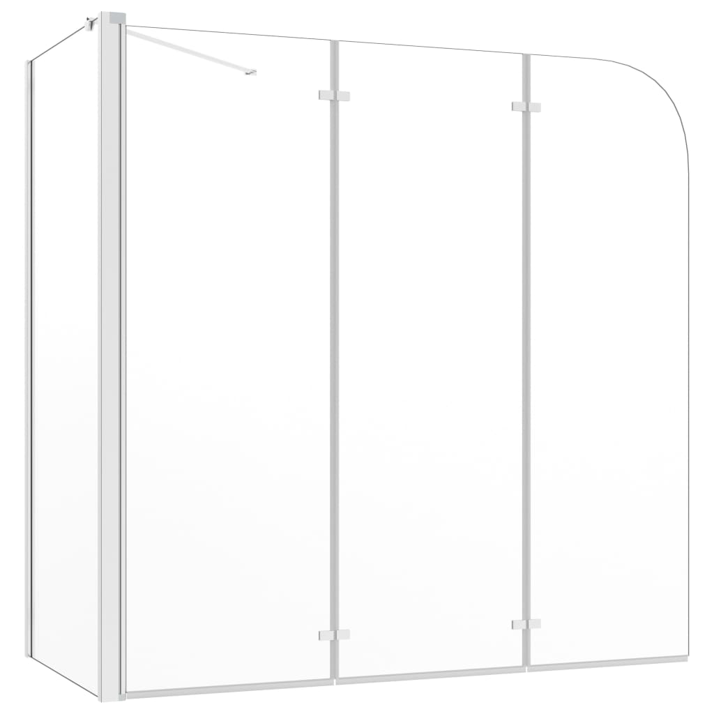 brusevæg til badekar 120x69x130 cm hærdet glas gennemsigtigt