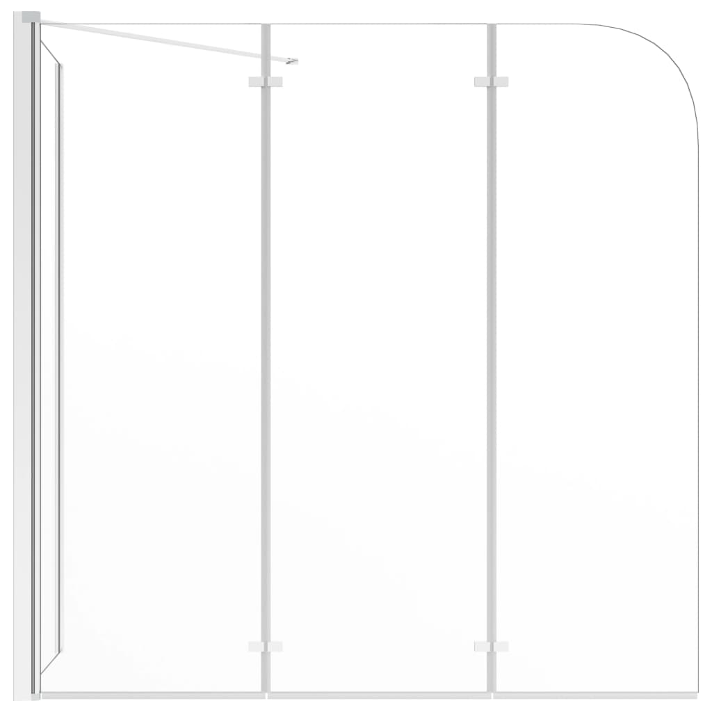 brusevæg til badekar 120x69x130 cm hærdet glas gennemsigtigt