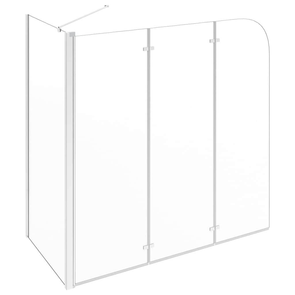 brusevæg til badekar 120x69x130 cm hærdet glas gennemsigtigt