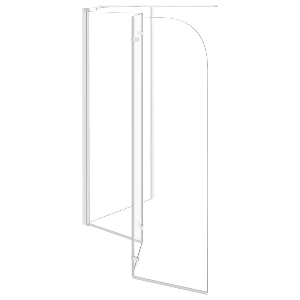 brusevæg til badekar 120x69x130 cm hærdet glas gennemsigtigt