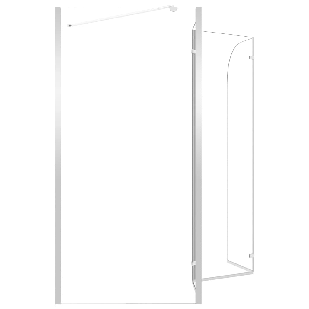 brusevæg til badekar 120x69x130 cm hærdet glas gennemsigtigt