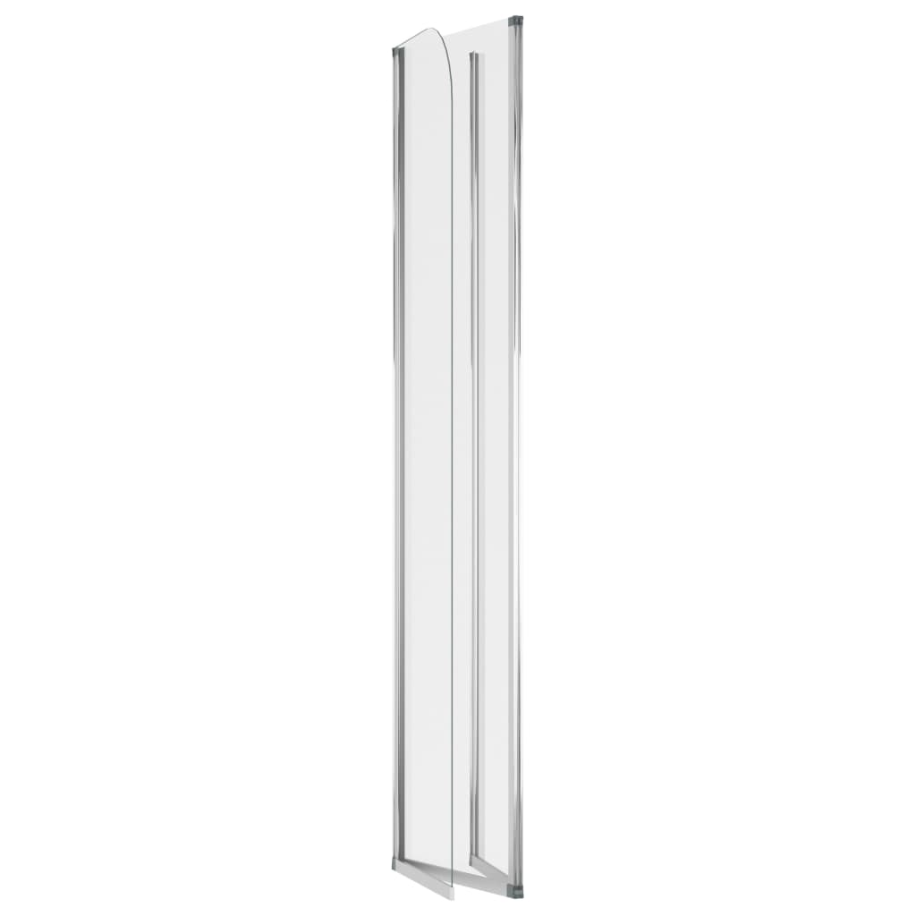 brusevægge 2 stk. 104x130 cm hærdet glas transparent